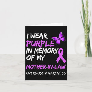 I Wear Purple In Memory Of My Mother-in-law Overdo Card