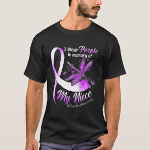 I Wear Purple In Memory Of My Niece Overdose Aware T-Shirt