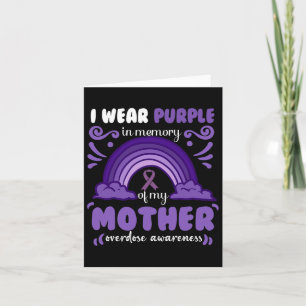 I Wear Purple In Memory Of My Sister Card