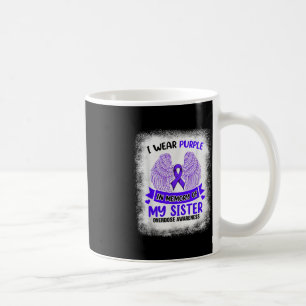 I Wear Purple In Memory Of My Sister Overdose Awar Coffee Mug