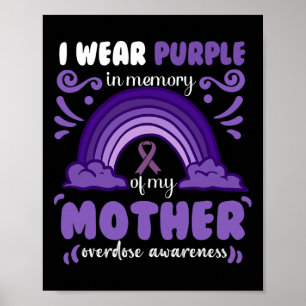 I Wear Purple In Memory Of My Sister Poster