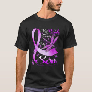 I Wear Purple In Memory Of My Son Dragonfly T-Shirt