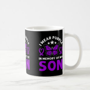 I Wear Purple In Memory Of My Son. Overdose Awaren Coffee Mug