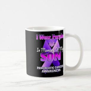 I Wear Purple In Memory Of My Son Pancreatic Cance Coffee Mug