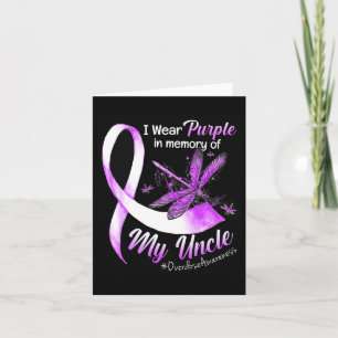 I Wear Purple In Memory Of My Uncle Overdose Aware Card