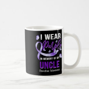 I Wear Purple In Memory Of My Uncle Overdose Aware Coffee Mug