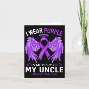 I Wear Purple In Memory Of Uncle Heimerheimer Awar Card