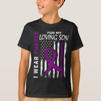 I Wear Purple Loving Son Epilepsy Awareness Americ T-Shirt