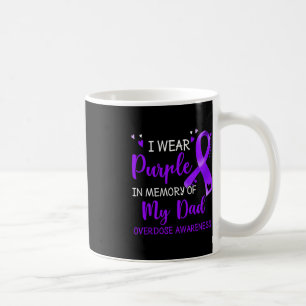 I Wear Purple Memory Of Dad Overdose Awareness Rib Coffee Mug