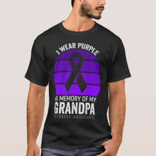 I Wear Purple Overdose Awareness Purple Ribbon Gra T-Shirt