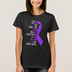 I Wear Purple Ribbon Epilepsy Awareness Support Sq T-Shirt
