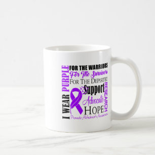 I Wear Purple Ribbon Promote Heimerheimer Awarenes Coffee Mug