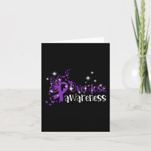 I Wear Purple Ribbon Suppor End Overdose Awarenes Card