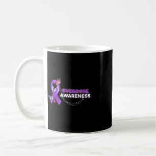 I Wear Purple Ribbon Suppor End Overdose Awareness Coffee Mug