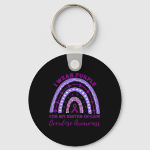 I Wear Purple Sister In Law Overdose Awareness Rai Key Ring