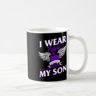 I Wear Purpleei In Memory Of My Son Overdose Aware Coffee Mug