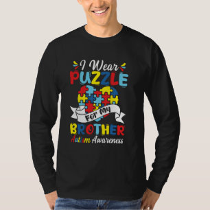 I Wear Puzzle For My Brother Autism Awareness Brot T-Shirt