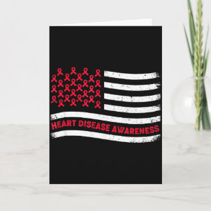 I Wear Red For Heart Disease Awareness Chd America Card