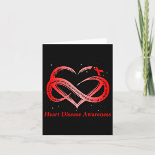 I Wear Red For Heart Disease Awareness Warrior Card