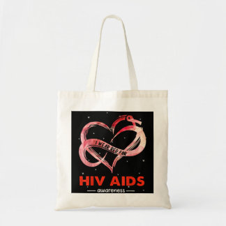 I Wear Red For HIV AIDS AWARENESS Tote Bag