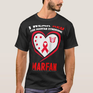 I Wear Red for Marfan syndrome Awareness Raglan T-Shirt