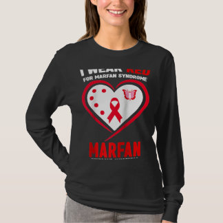 I Wear Red for Marfan syndrome Awareness Raglan T-Shirt