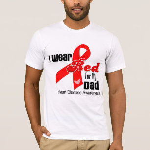 I Wear Red For My Dad Heart Disease T-Shirt