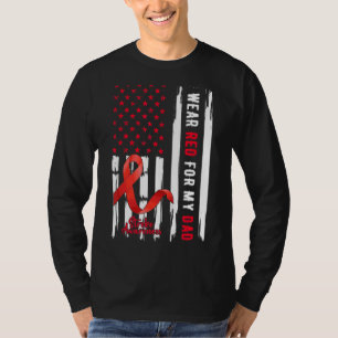 I Wear Red For My Dad Stroke Awareness Survivor Wa T-Shirt