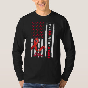 I Wear Red For My Grandpa Stroke Awareness Survivo T-Shirt