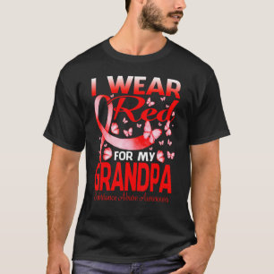 I Wear Red For My Grandpa Substance Abuse Awarenes T-Shirt
