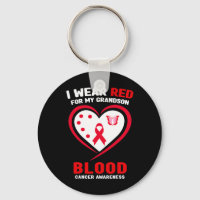 I Wear Red For My Grandson Blood Cancer Awareness