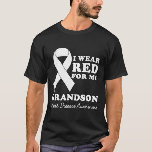 I Wear Red For My Grandson Heart Disease Awareness T-Shirt