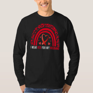 I Wear Red For My Husband Stroke Awareness Survivo T-Shirt
