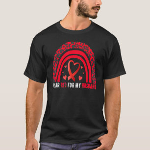 I Wear Red For My Husband Stroke Awareness Survivo T-Shirt