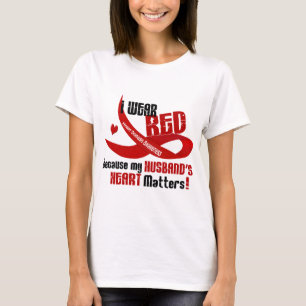 I Wear Red For My Husband's Heart 33 T-Shirt