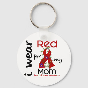 I Wear Red For My Mum 43 Heart Disease Key Ring