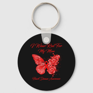 I Wear Red For My Mum Heart Disease Awareness Key Ring