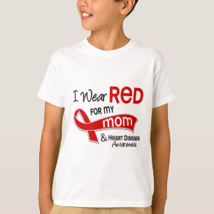 I Wear Red For My Mum Heart Disease T-Shirt