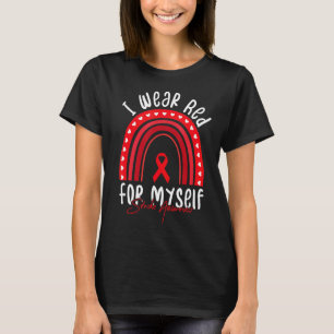 I Wear Red For My Myself Stroke Awareness Boho Rai T-Shirt