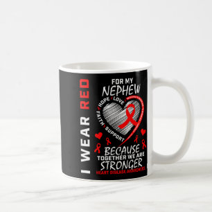 I Wear Red For My Nephew Heart Disease Awareness  Coffee Mug