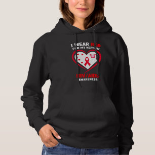 I Wear Red for My Nephew HIVAIDS Awareness Hoodie