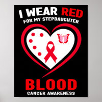 I Wear Red For My Stepdaughter Blood Cancer Awaren