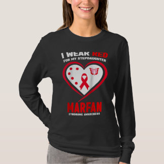 I Wear Red for My Stepdaughter Marfan syndrome Awa T-Shirt