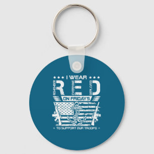 I wear red friday support our troops us sailor vet key ring