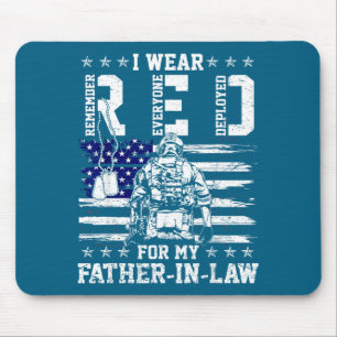 I wear red fridays for my father- -law military su mouse pad