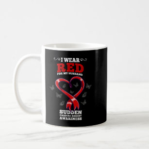 I Wear Red Husband SCA Sudden Cardiac Arrest Aware Coffee Mug