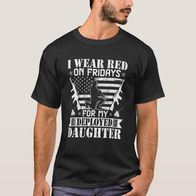 I Wear Red On Fridays For My Daughter T-Shirt (Front)