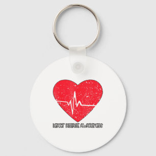 I Wear Red To Fight Heart Disease Awareness _1 Key Ring