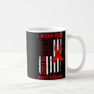 I Wear Red To Fight Heart Disease Awareness Americ Coffee Mug