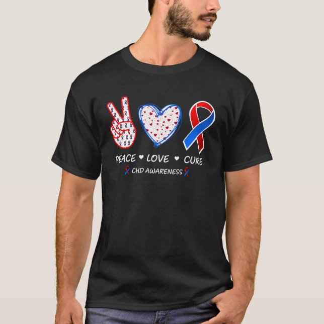 I Wear Red To Fight Heart Disease Awareness CHD Mo T-Shirt (Front)